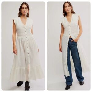 Free People DESERT DAZED MIDI DRESS
COLOR: CLEAN IVORY
SIZE MEDIUM